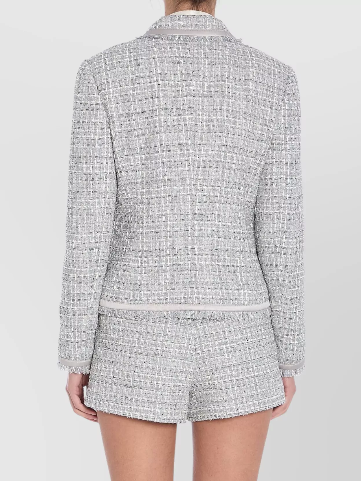 Dolce&Gabbana Lamé Bouclé Frayed Hem Jacket