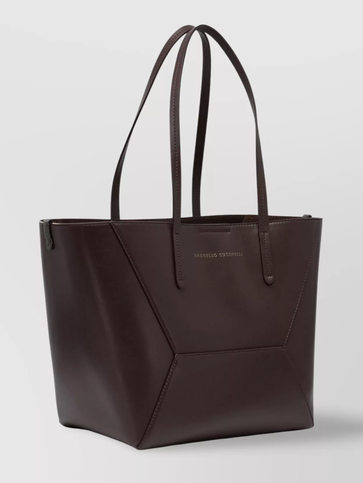 Brunello Cucinelli Geometric Double Handle Shoulder Bag