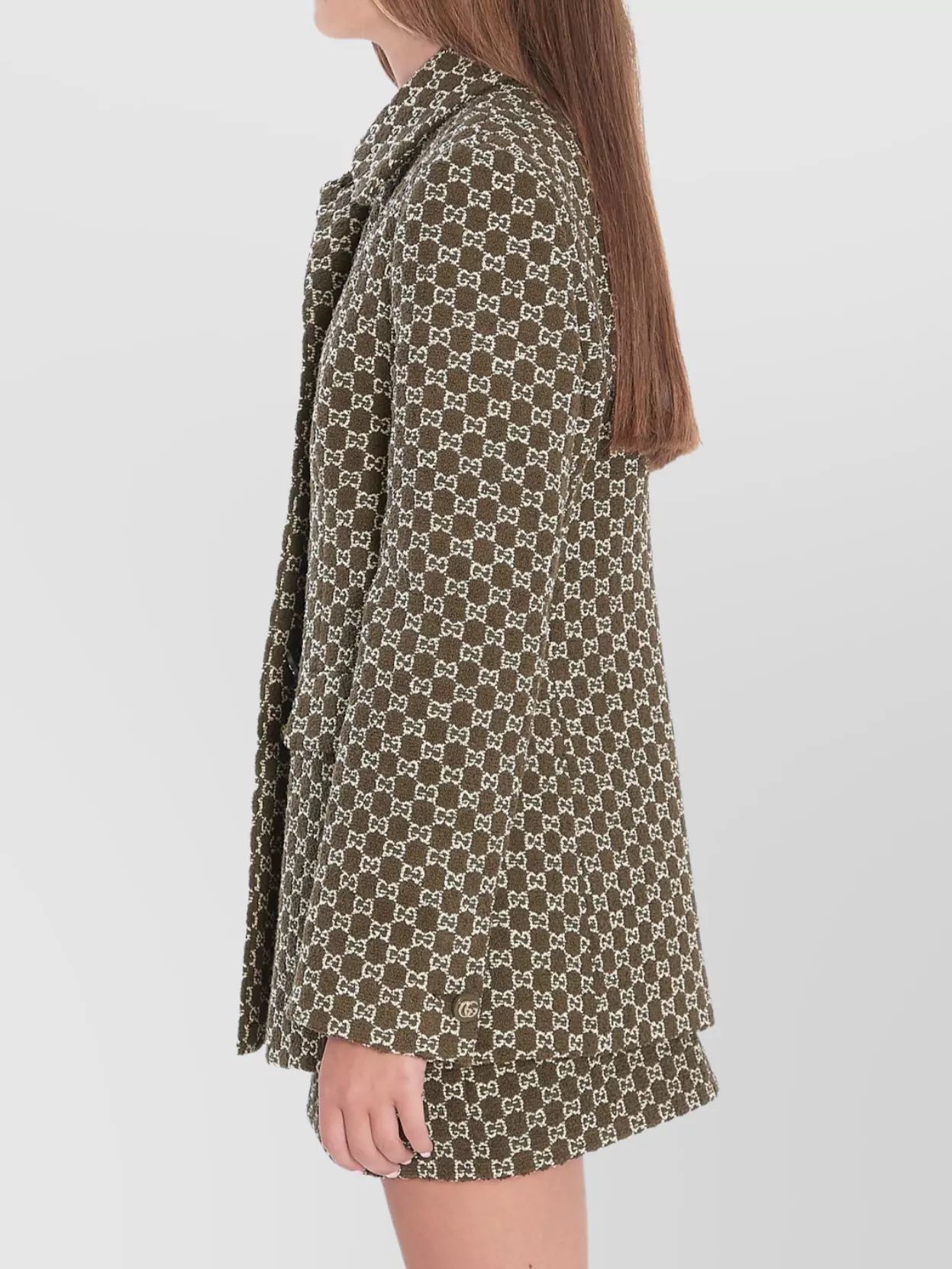 Gucci Monogram Patterned Cotton Blend Jacket