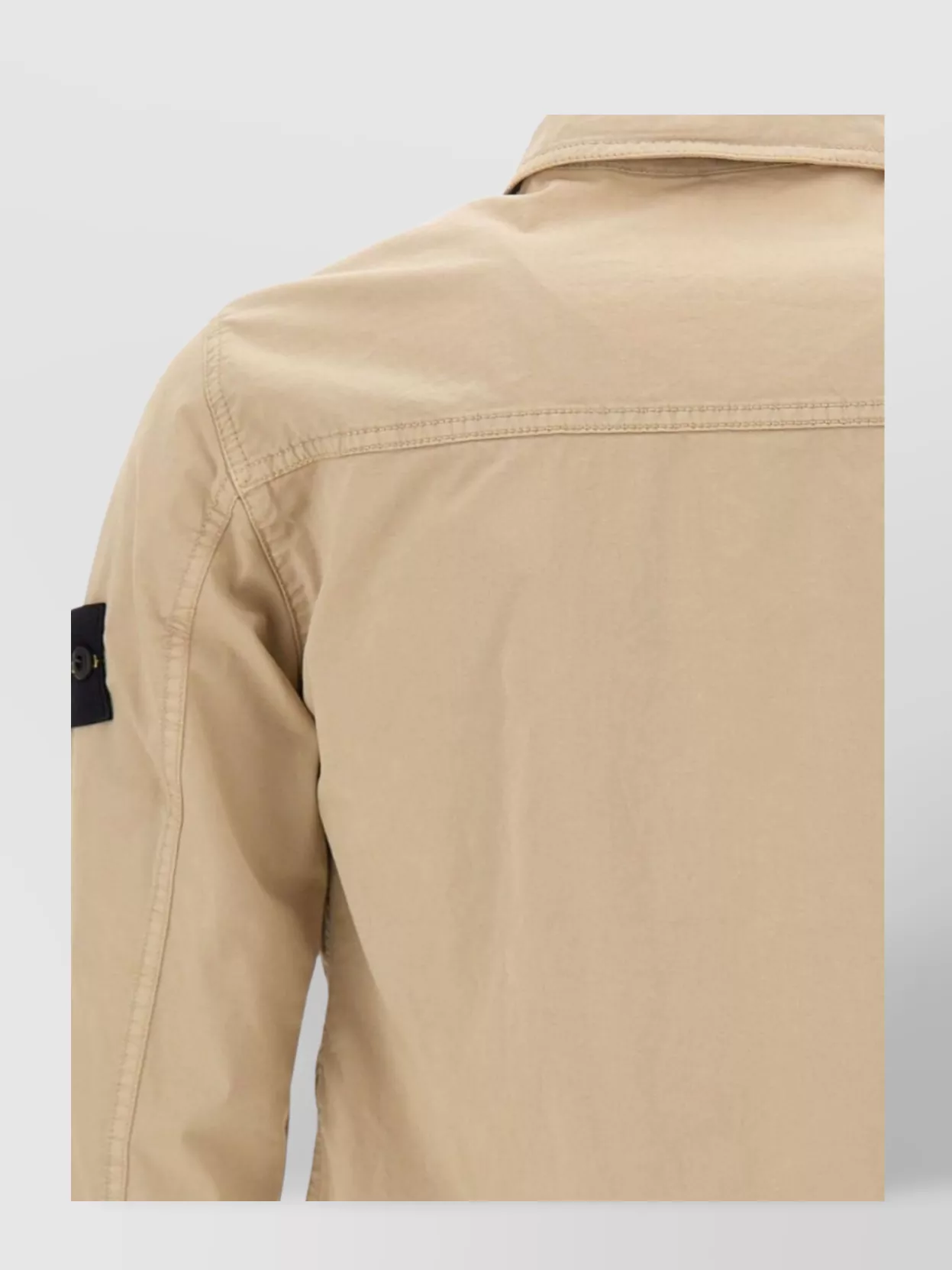 Stone Island Overshirt With Collared Design And Zip Pocket