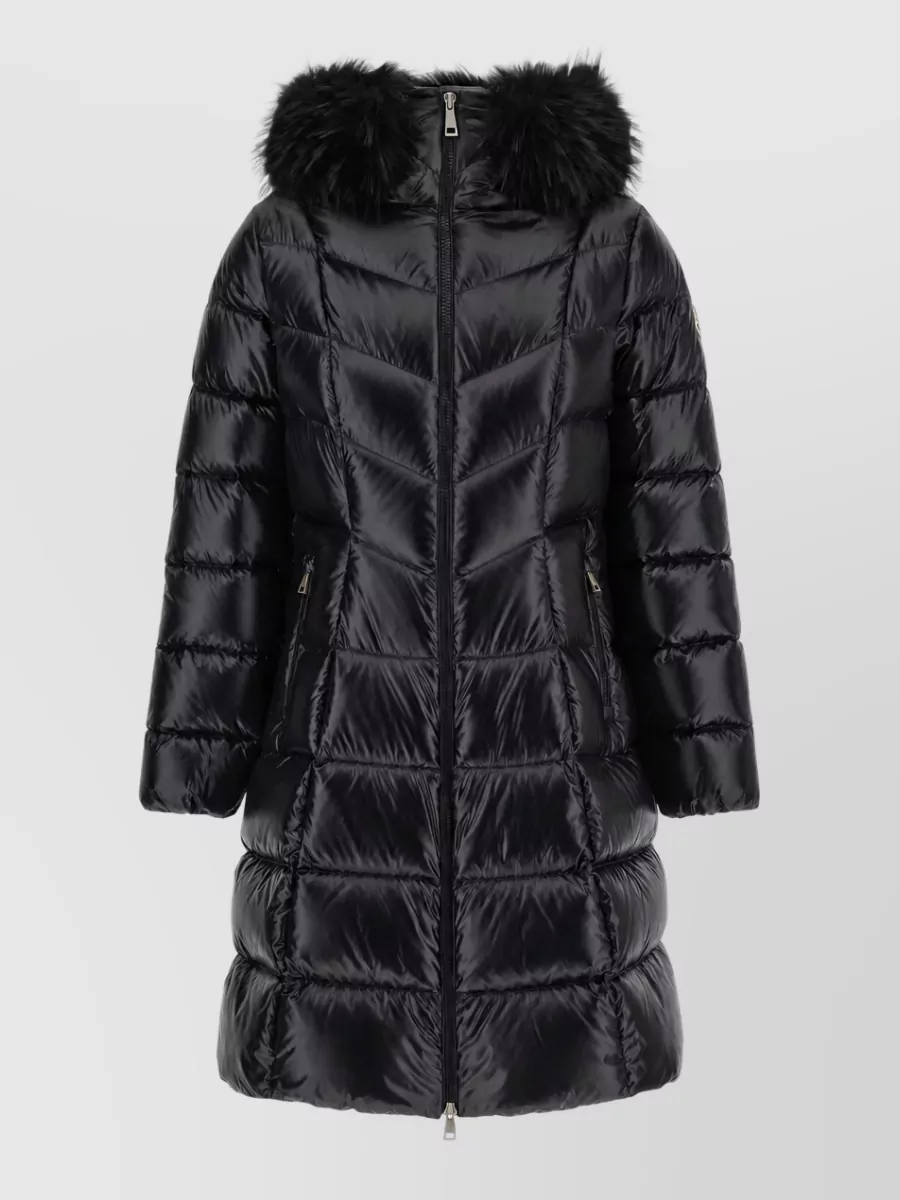 Moncler Down long hooded puffer coat