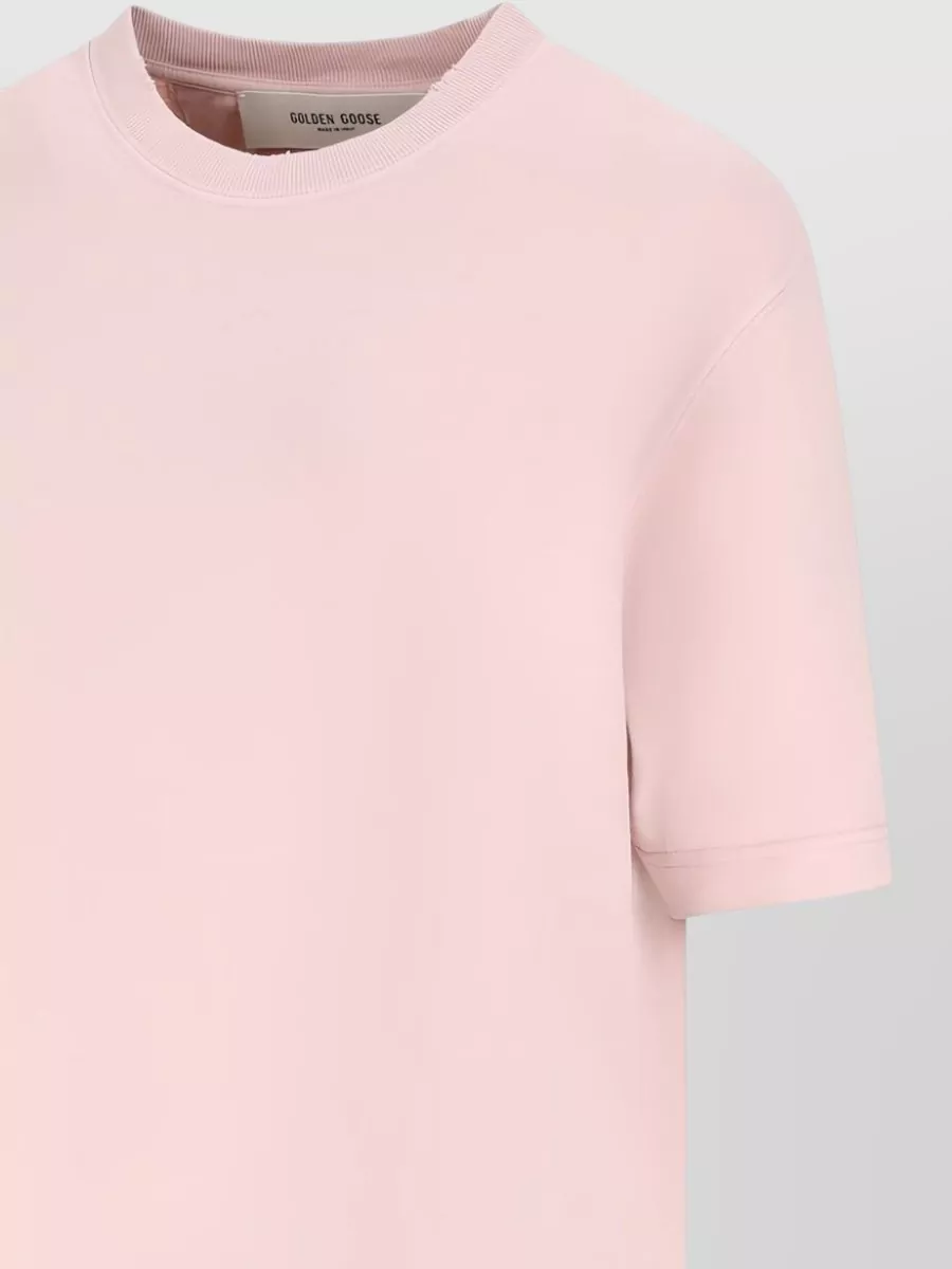 Golden Goose Crew Neck Silk Nylon Top Short Sleeves