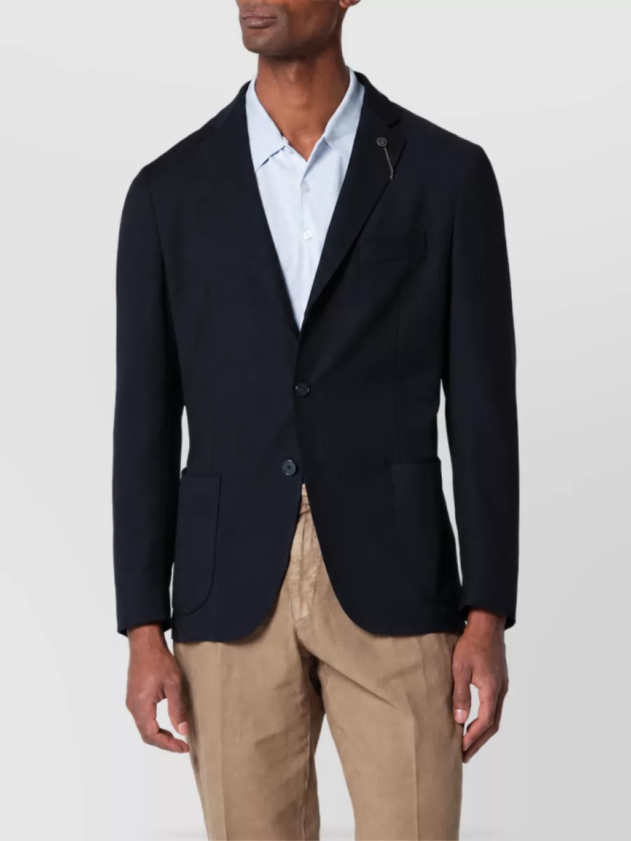 Santaniello single-breasted wool jacket