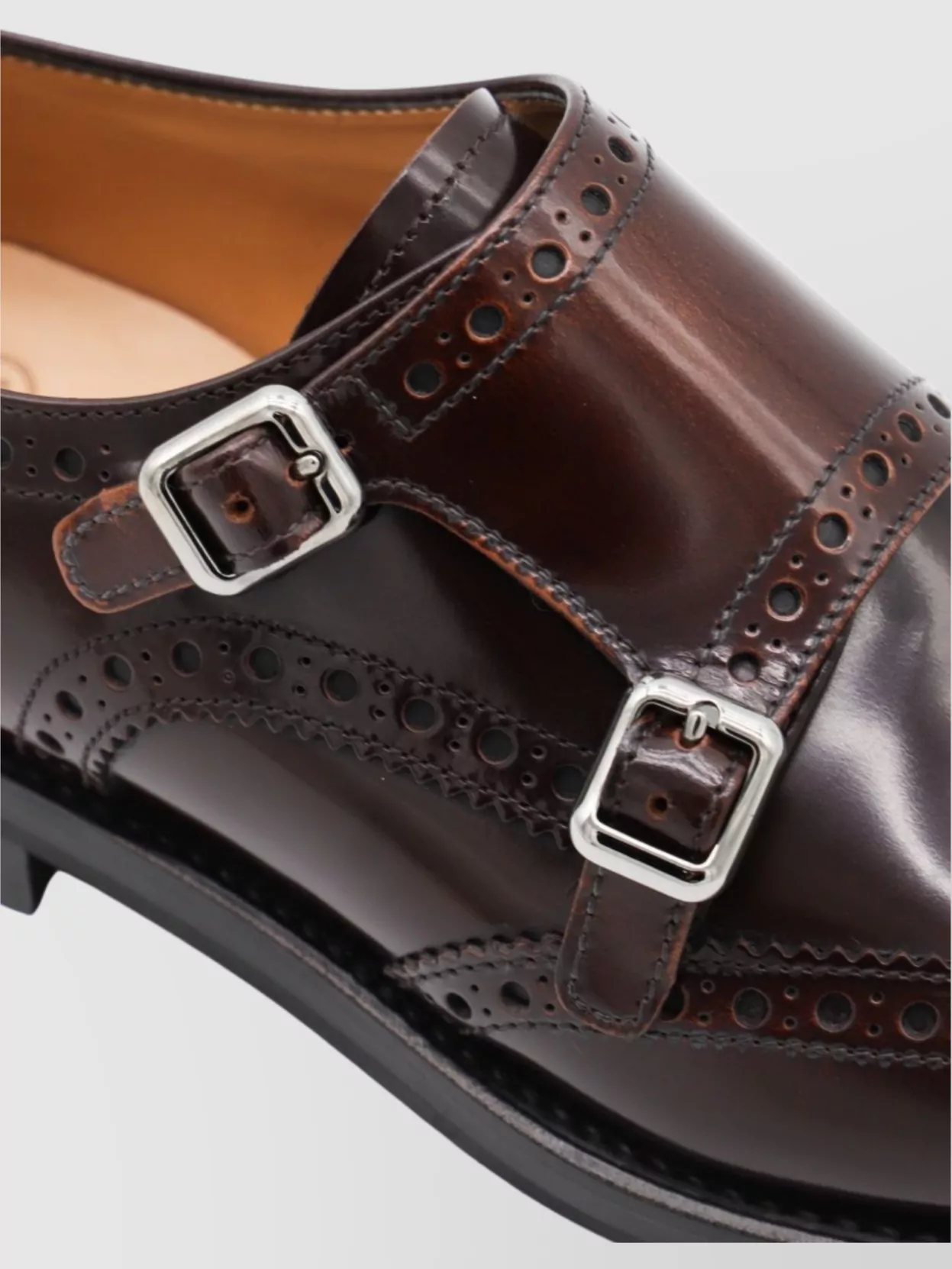 Church's Lace-Up Brogue Leather Sole Round Toe Shoes