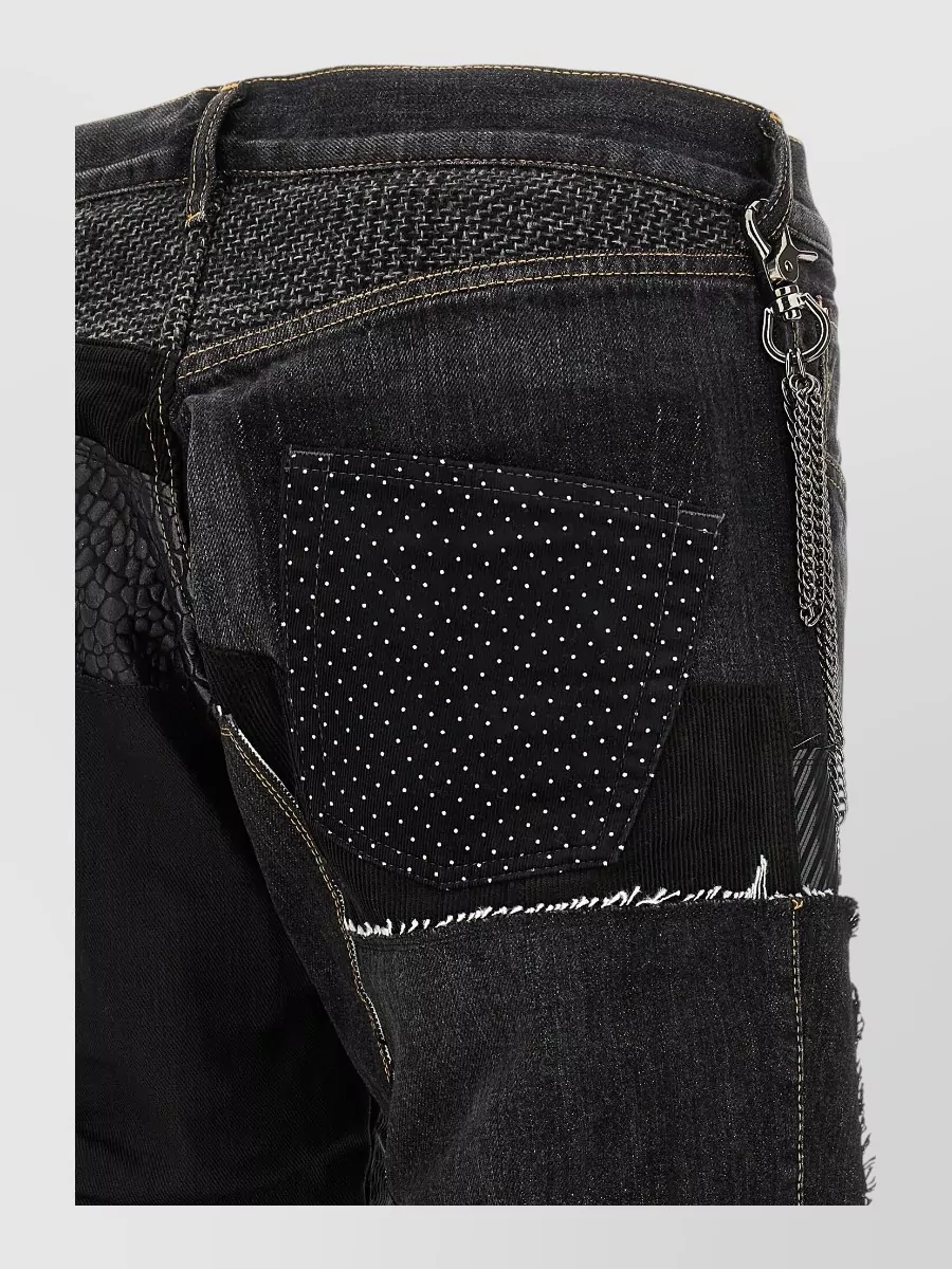 Junya Watanabe Patchwork Wide-Leg Denim Jeans