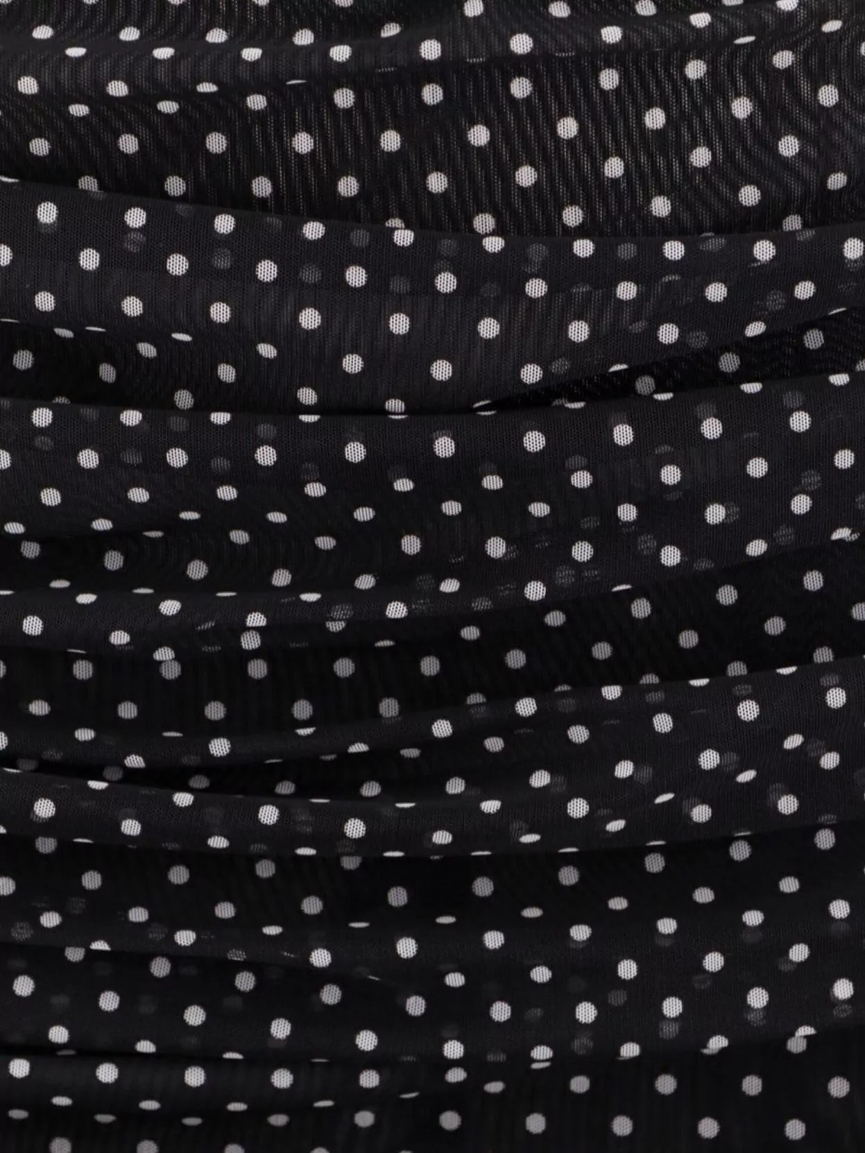 Dolce&Gabbana Draped Polka-Dot Dress With Ruched Sleeves