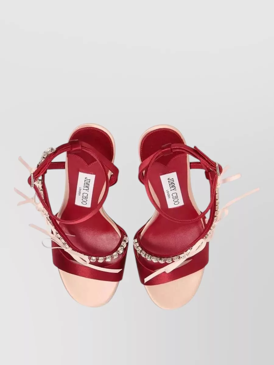 Jimmy Choo Leather Crystal-Embellished Ankle-Strap High-Heel Sandals