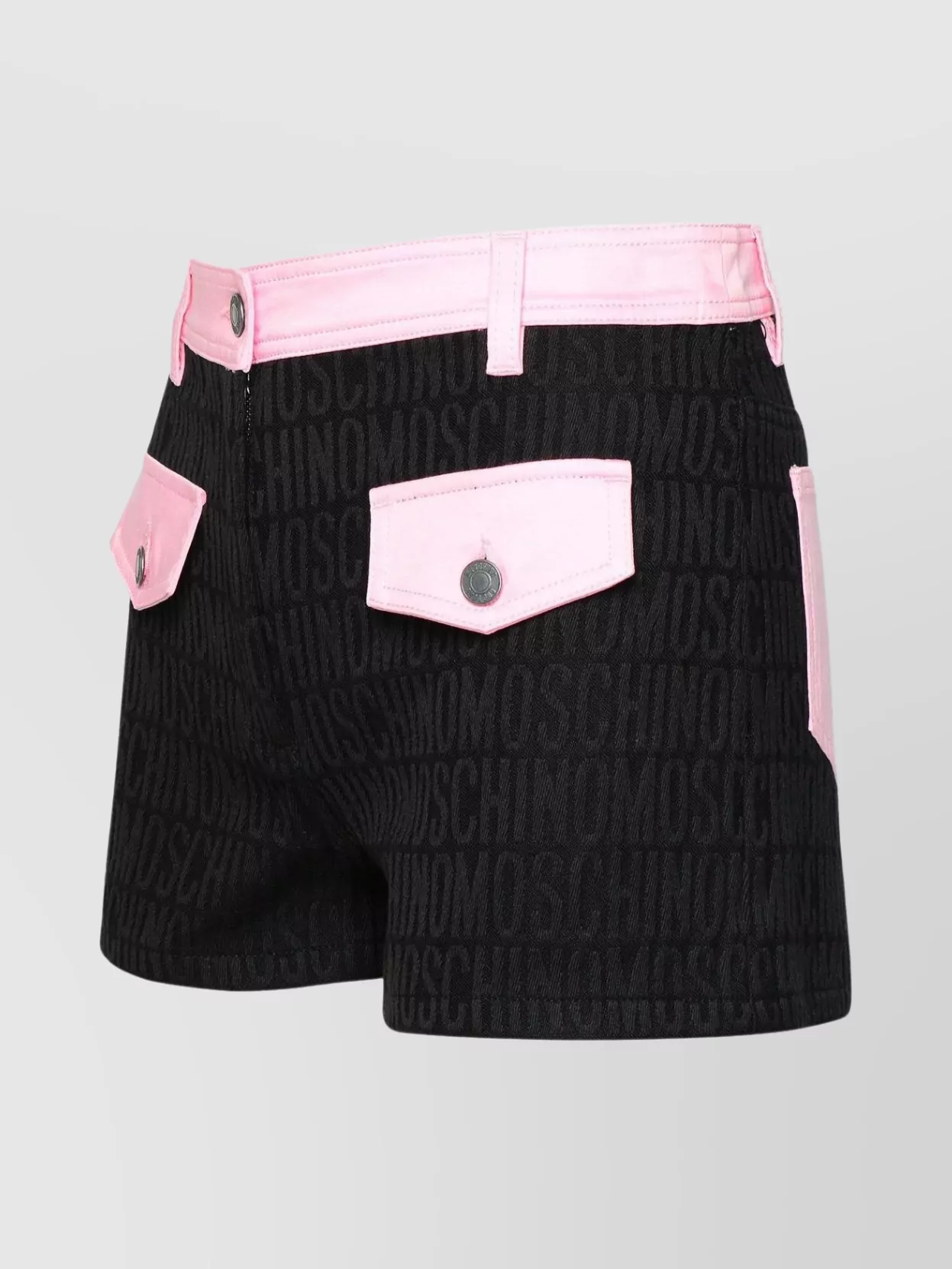 Shop Moschino Cotton Blend Shorts Contrast Trim