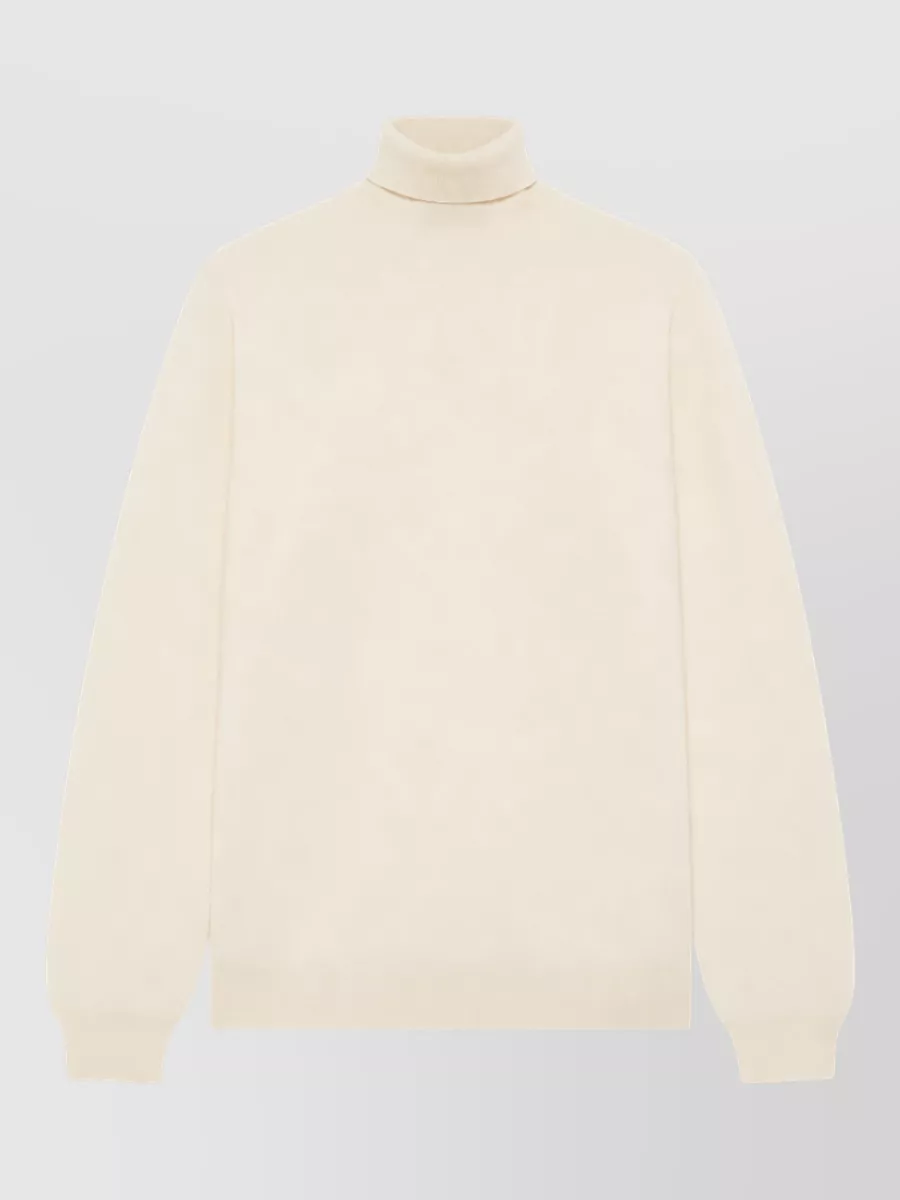 Lardini cashmere wool ribbed high-neck long-sleeve sweater