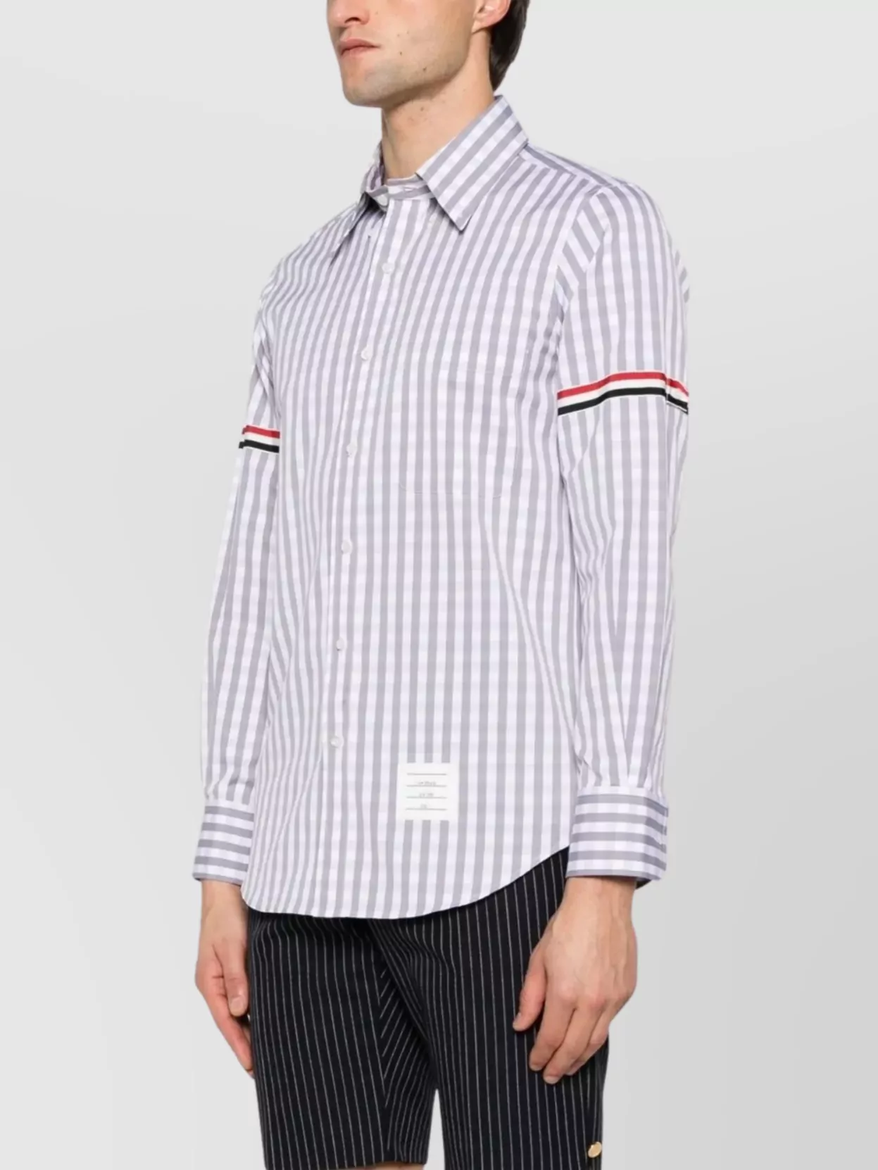 Thom Browne Straight Fit L/S Shirt W/Gg Armband