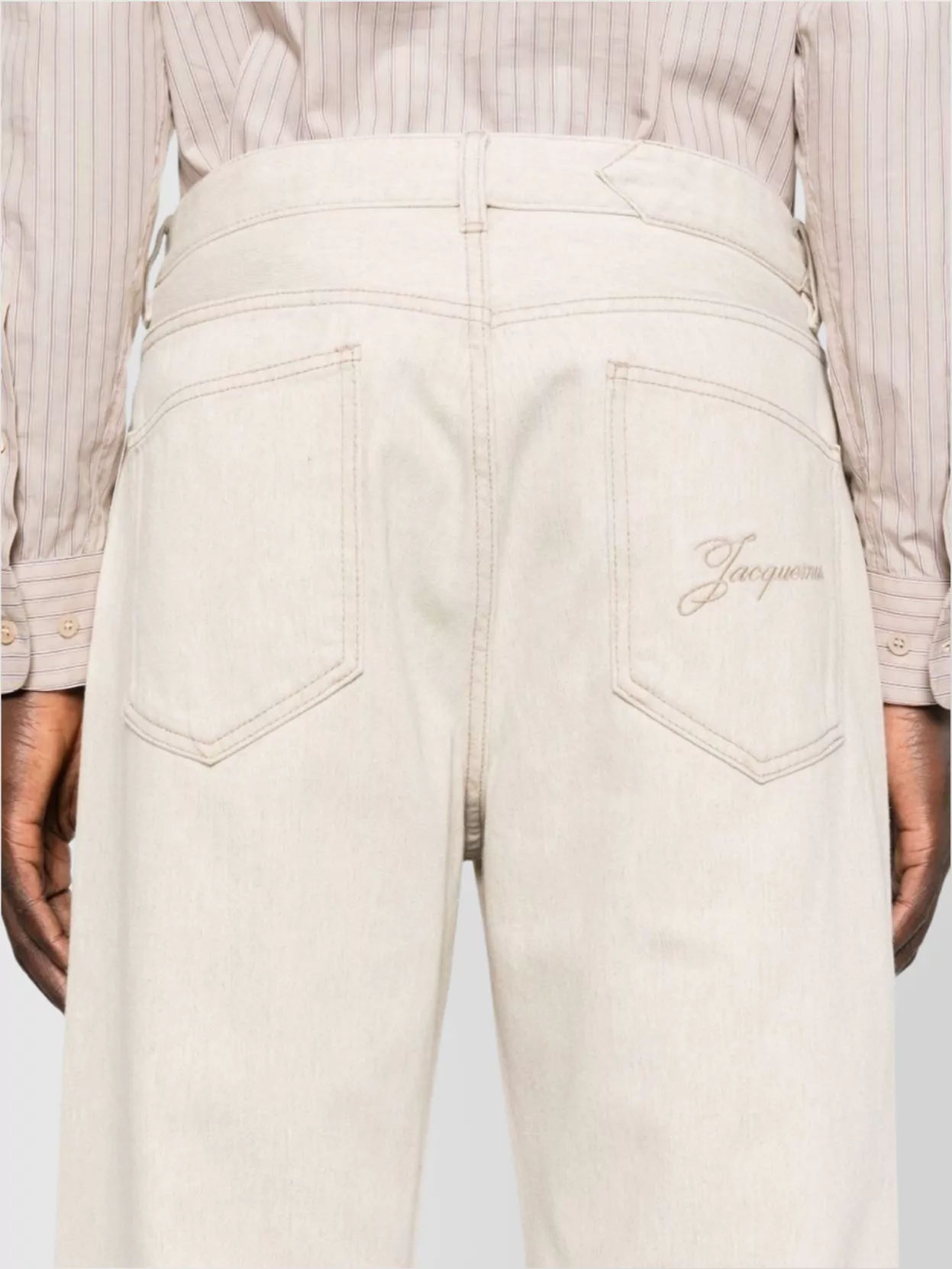 Jacquemus Straight Leg Denim Trousers Five Pocket Design