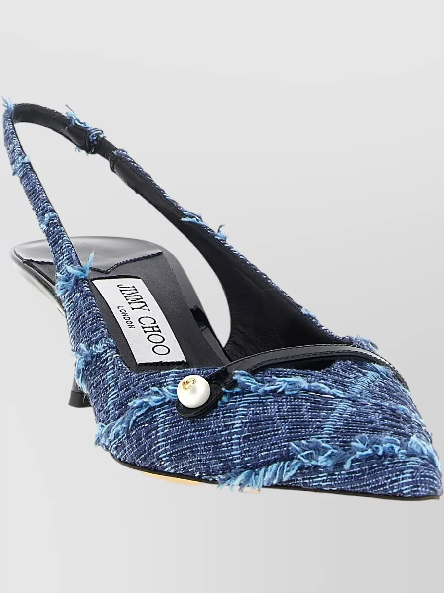 Jimmy Choo Denim Slingback Sandals