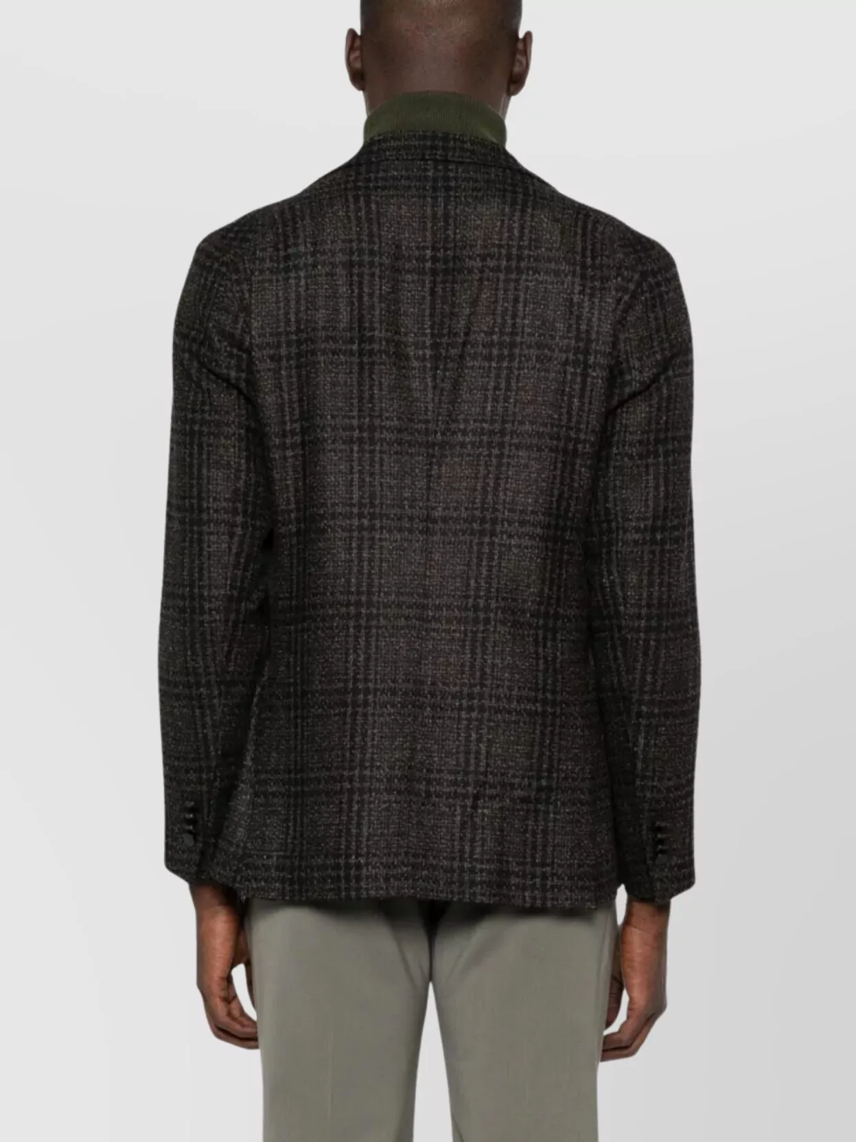 Tagliatore Men's Jacket With Check Pattern Design