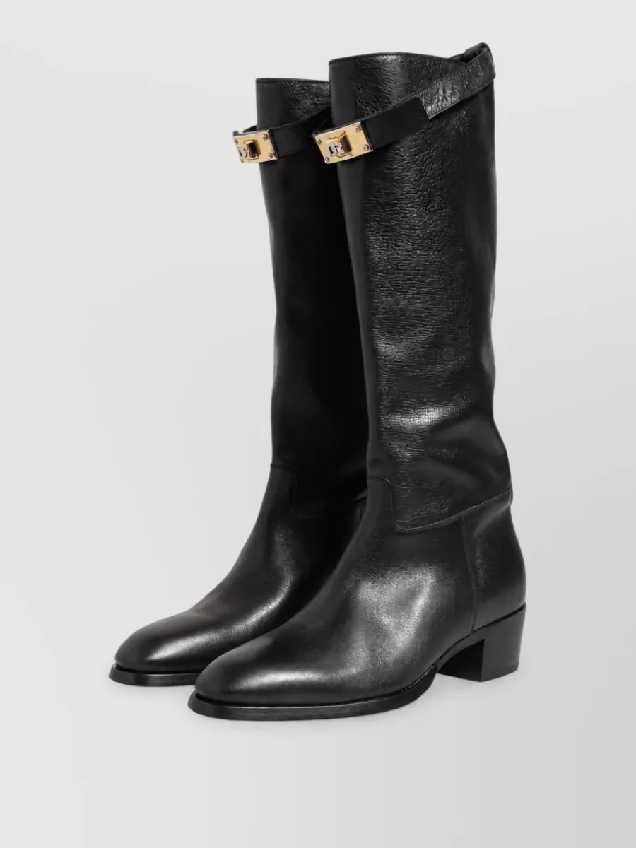 Dolce&Gabbana Leather Knee-High Boots