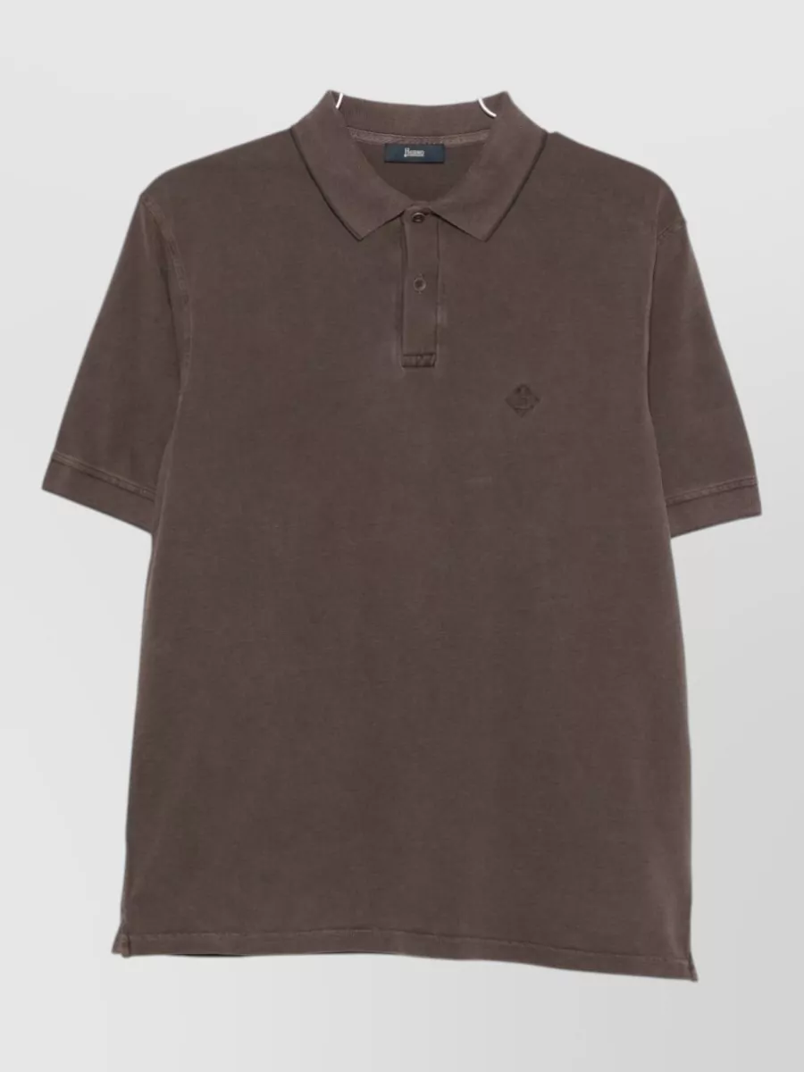 Herno cotton short-sleeve polo shirt