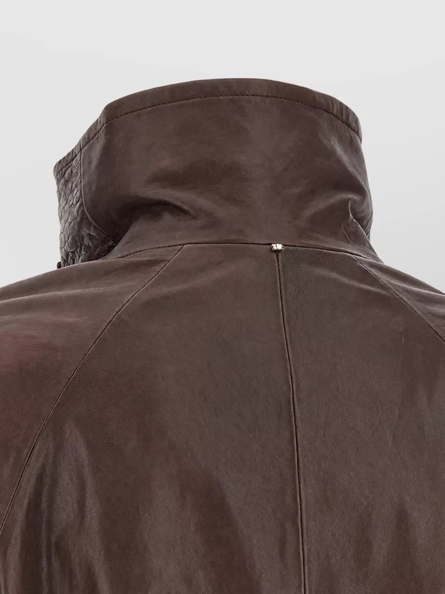 Sportmax Leather Belted Single Breasted Coat