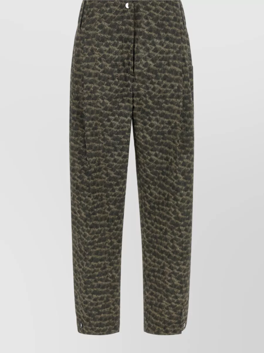 Kiko Kostadinov Feather print mid-rise tapered trousers