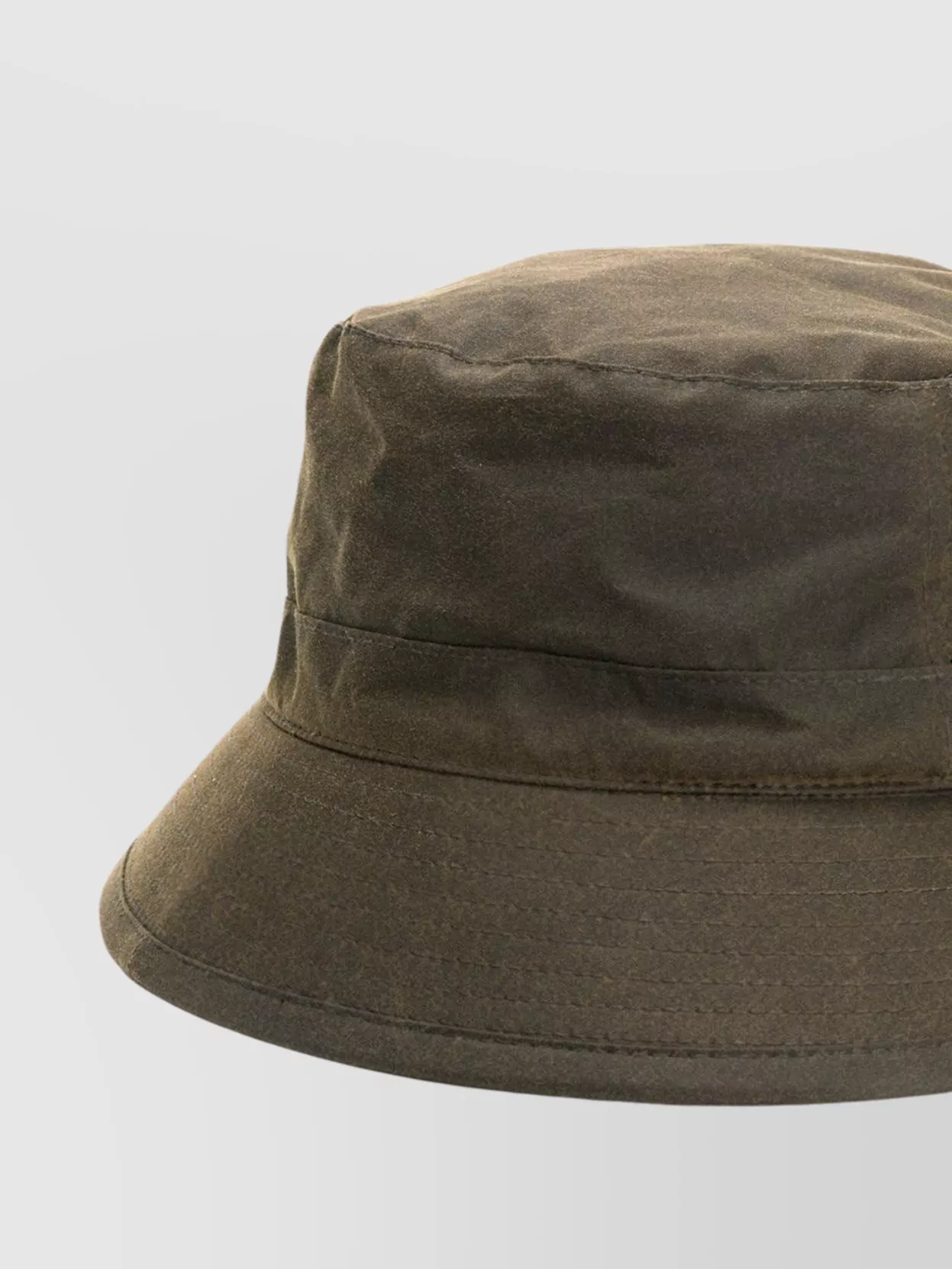 Barbour Stitched Detailing Wide Brim Bucket Hat In Green