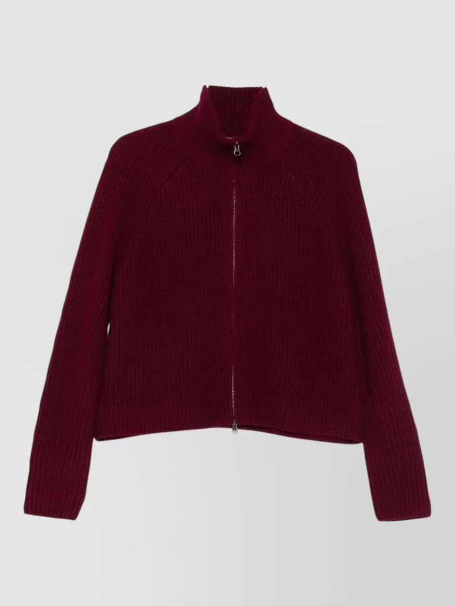 Lisa Yang ribbed-knit cashmere high-neck cardigan