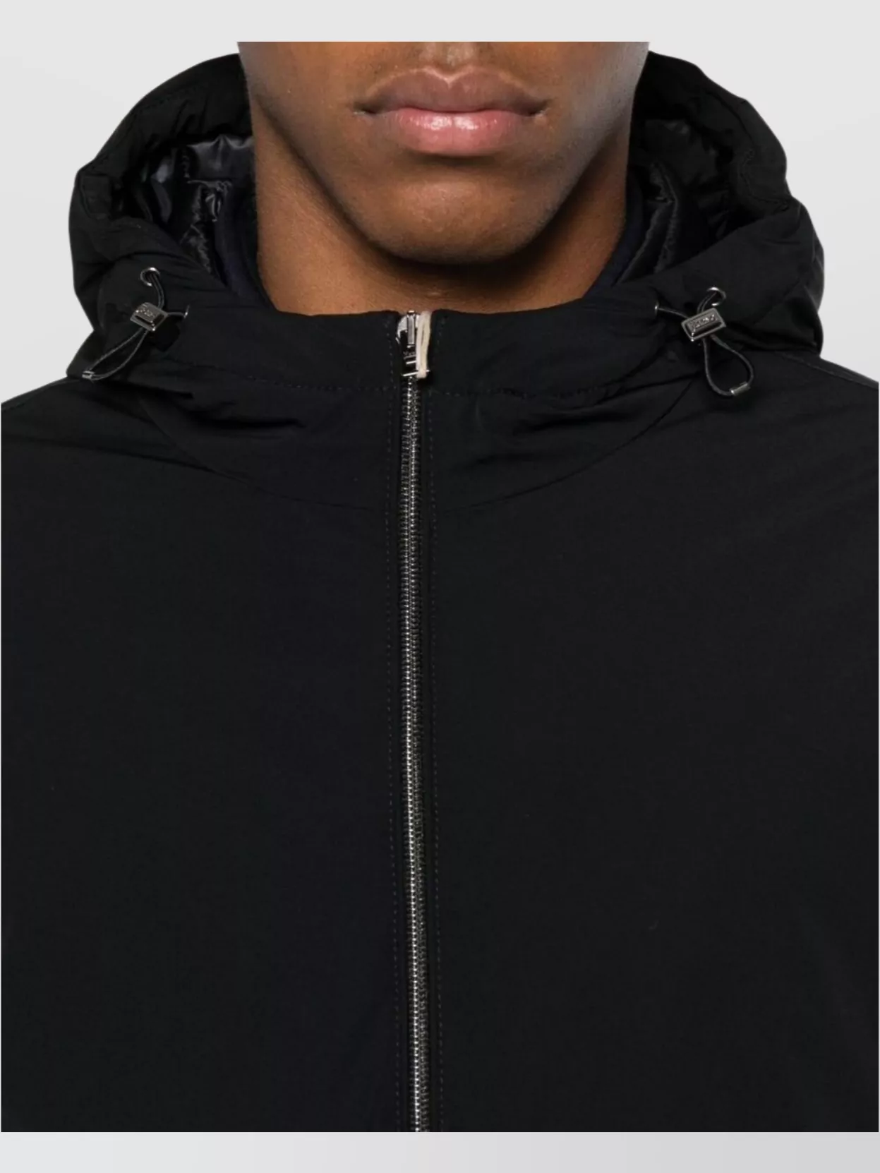 Herno Hooded Long Sleeve Jacket With Elasticated Hem