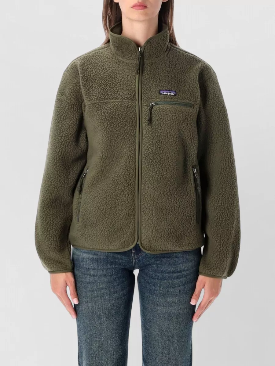Patagonia recycled fleece stand collar zip jacket