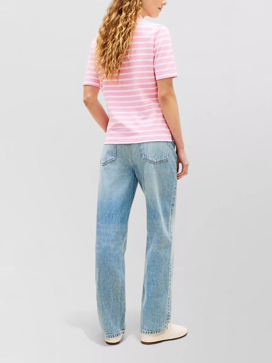 Tommy Hilfiger Striped Polo Top Short Sleeve Design