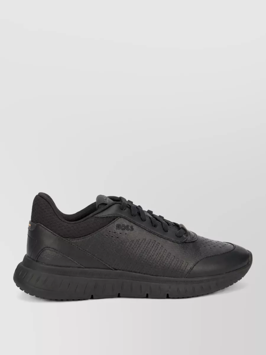 Boss Leather Low-Top Sneakers
