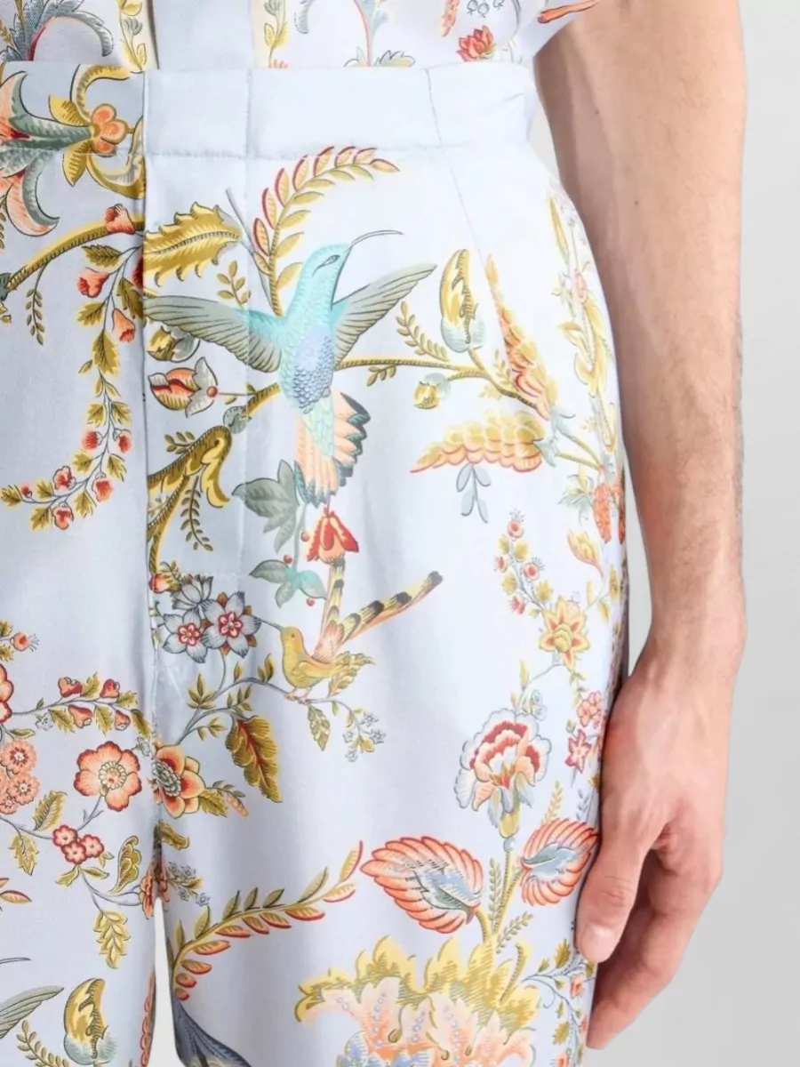 Etro Floral Paisley Wide-Leg Trousers