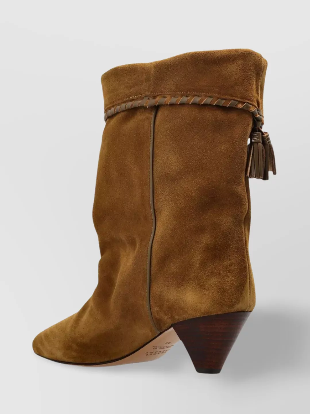 Isabel Marant Cuban Heel Mid-calf Boots With Tassel Detail