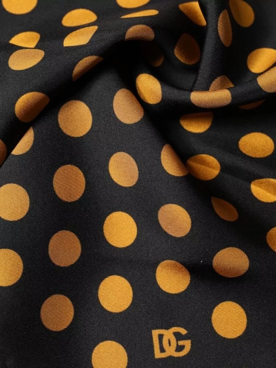 Dolce&Gabbana Silk Polka Dot Square Scarf