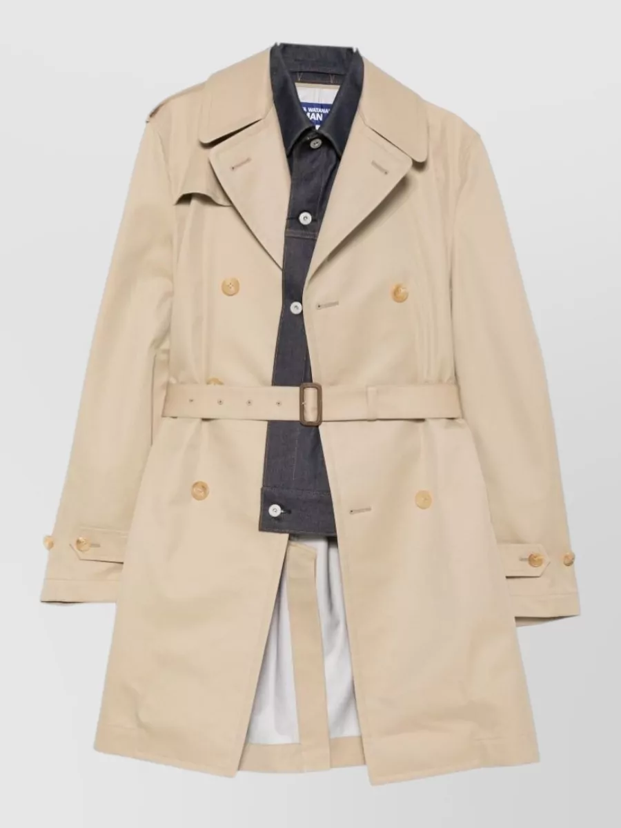 Junya Watanabe cotton double-breasted belted trench coat