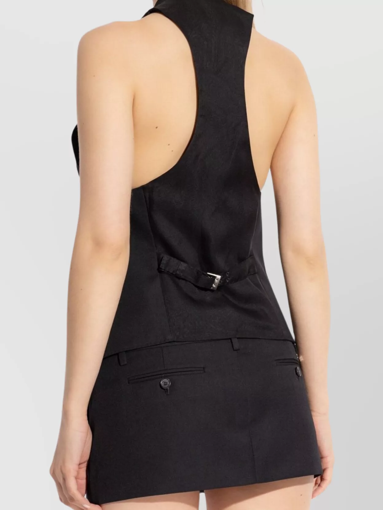 Dsquared2 Buttoned V-neckline Waistcoats Front Pockets In Black
