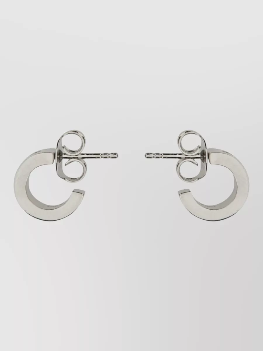 Mm6 Maison Margiela Brass Hoop Earrings