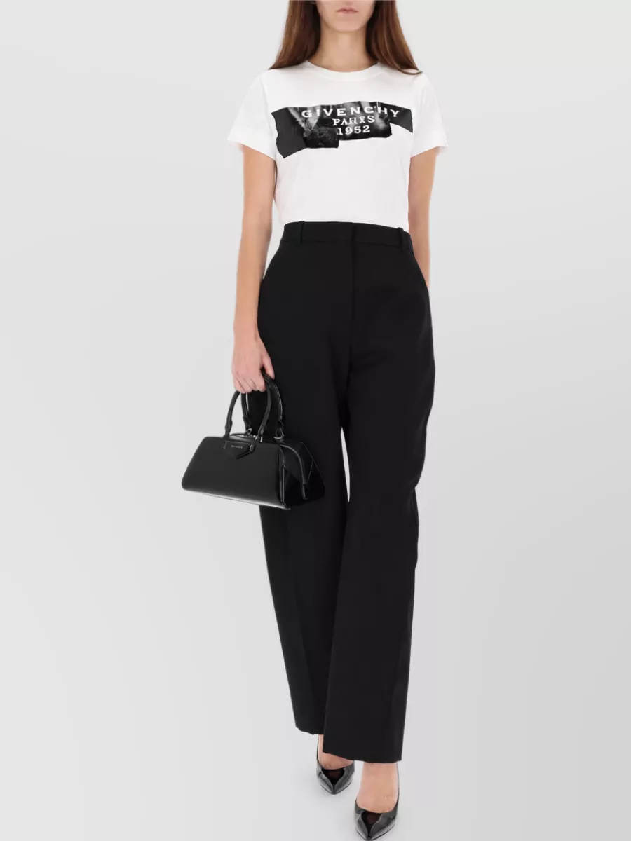Givenchy Tape Print Crew Neck Regular Fit T Shirt