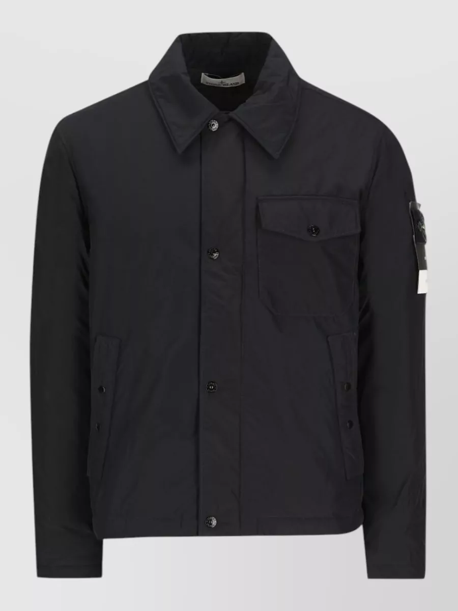 Stone Island down single breasted coat