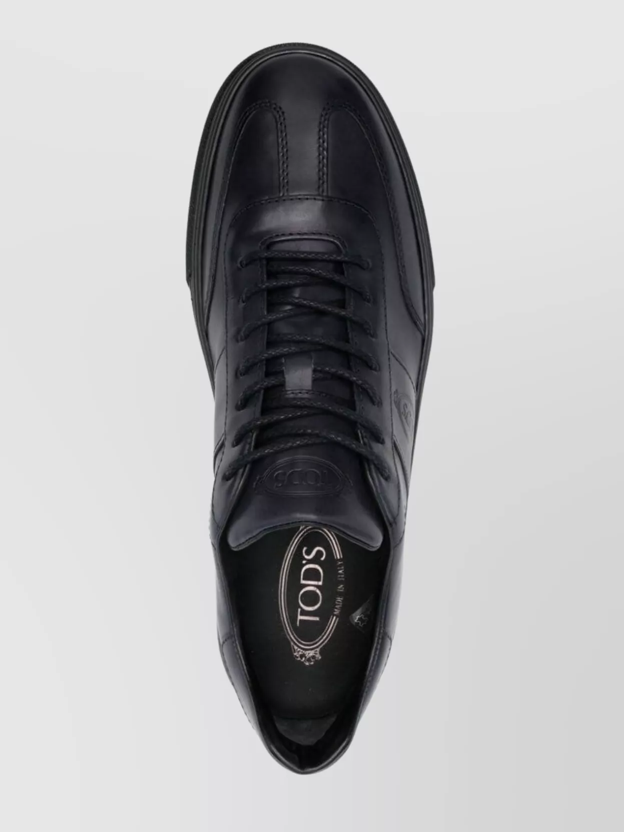 Tod's Round Toe Calf Leather Sneakers