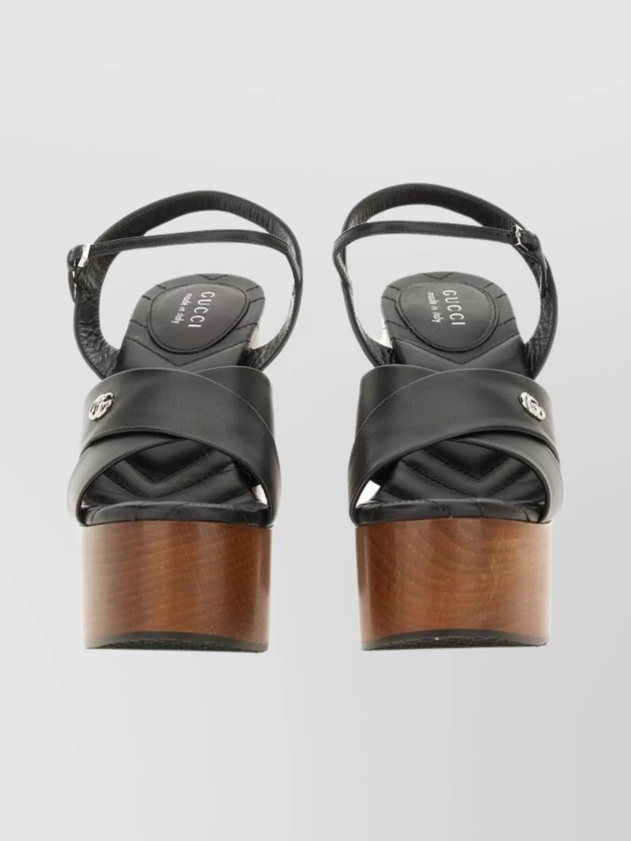 Gucci Open Toe Platform Style Sandal In Black