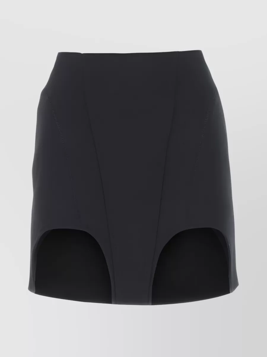 Shop Dion Lee Dual Curve Mini Skirt In Black