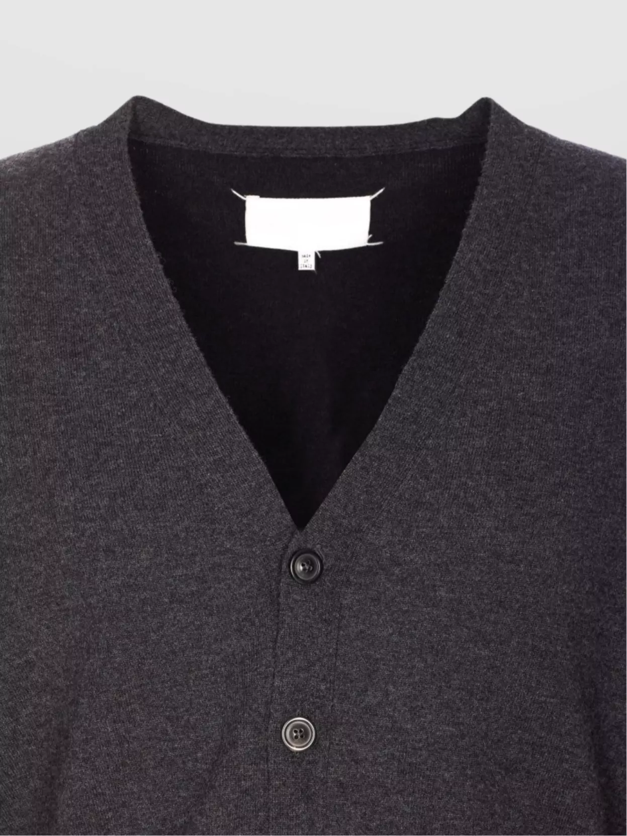 Maison Margiela V-Neck Long Sleeve Cardigan With Elbow Patches