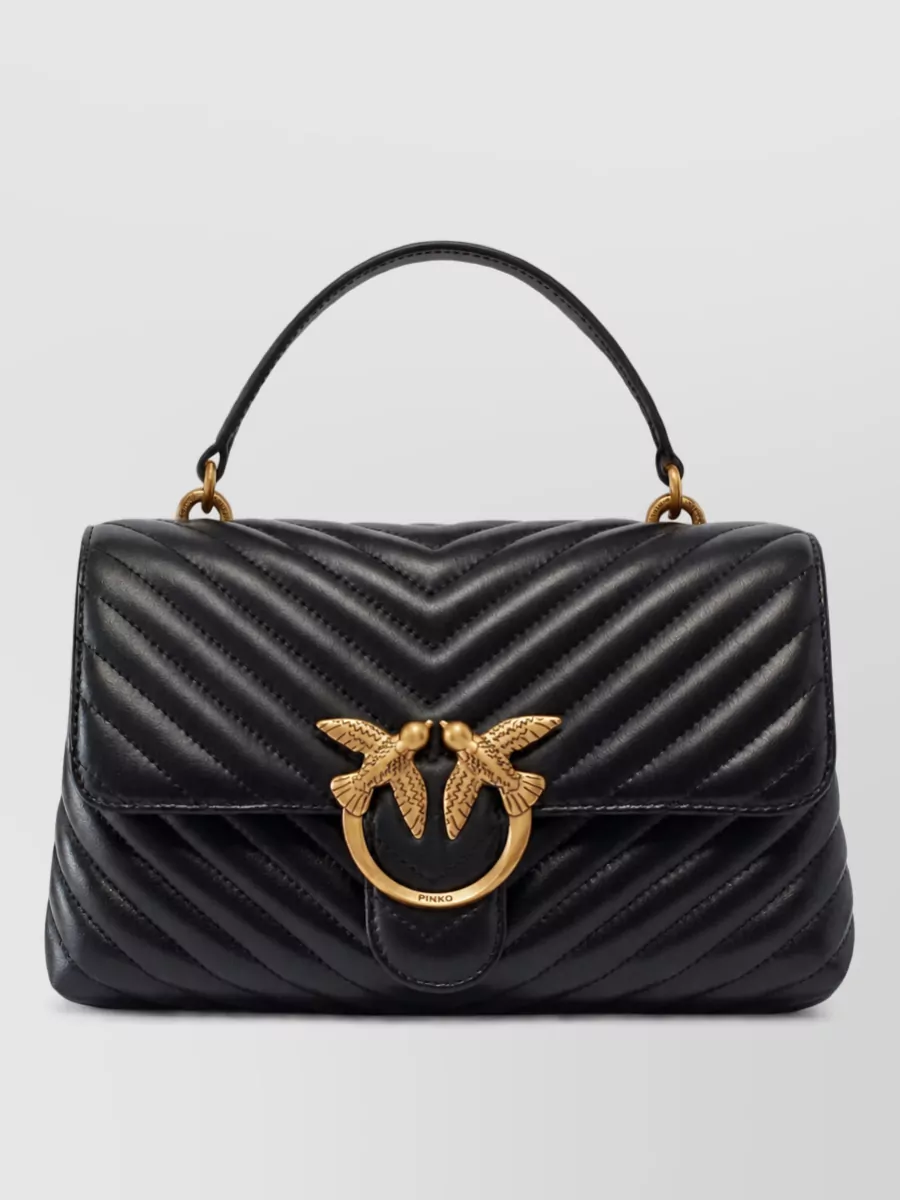 Pinko love bag puff leather clutch bag