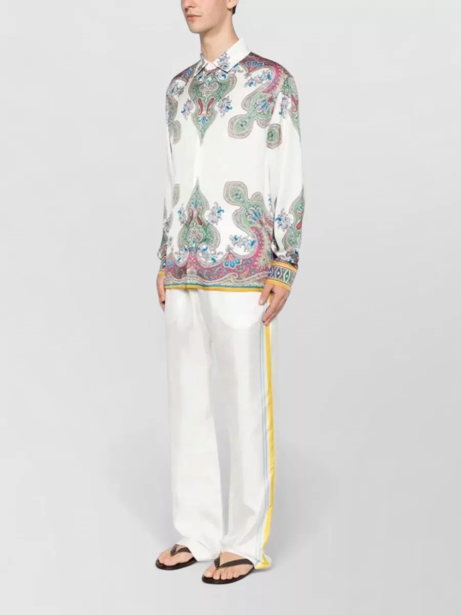 Etro Paisley-Print Long-Sleeve Shirt