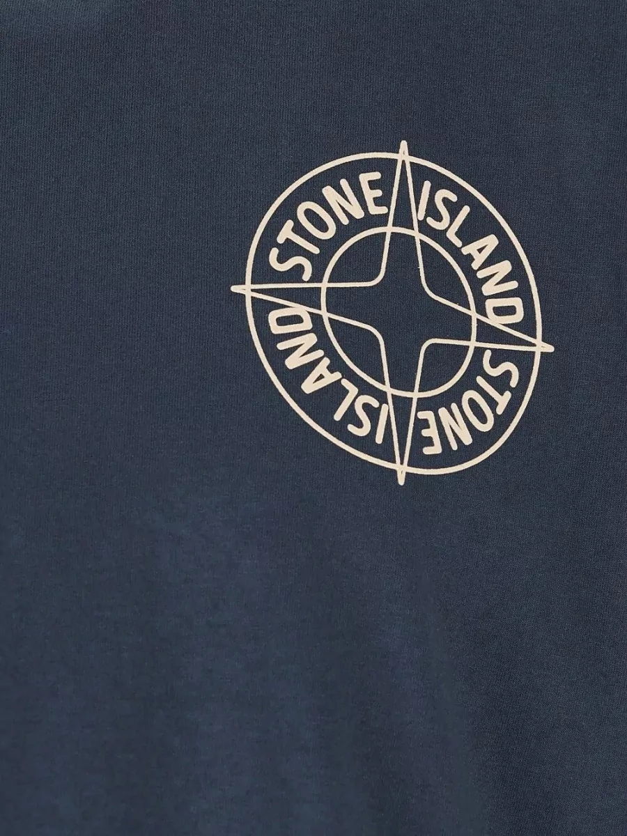 Stone Island Cotton Logo Print T-Shirt