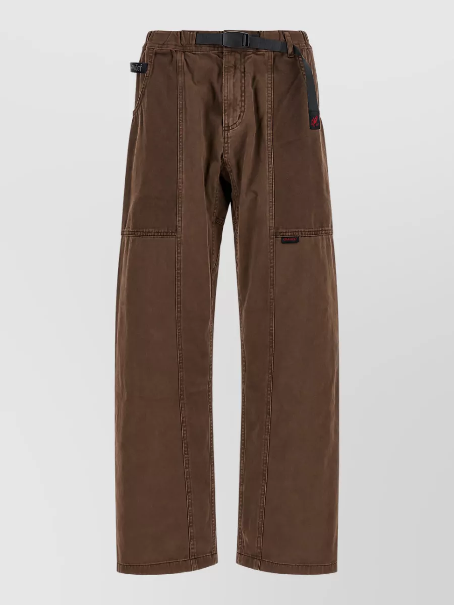 Gramicci Cotton straight leg cropped trousers