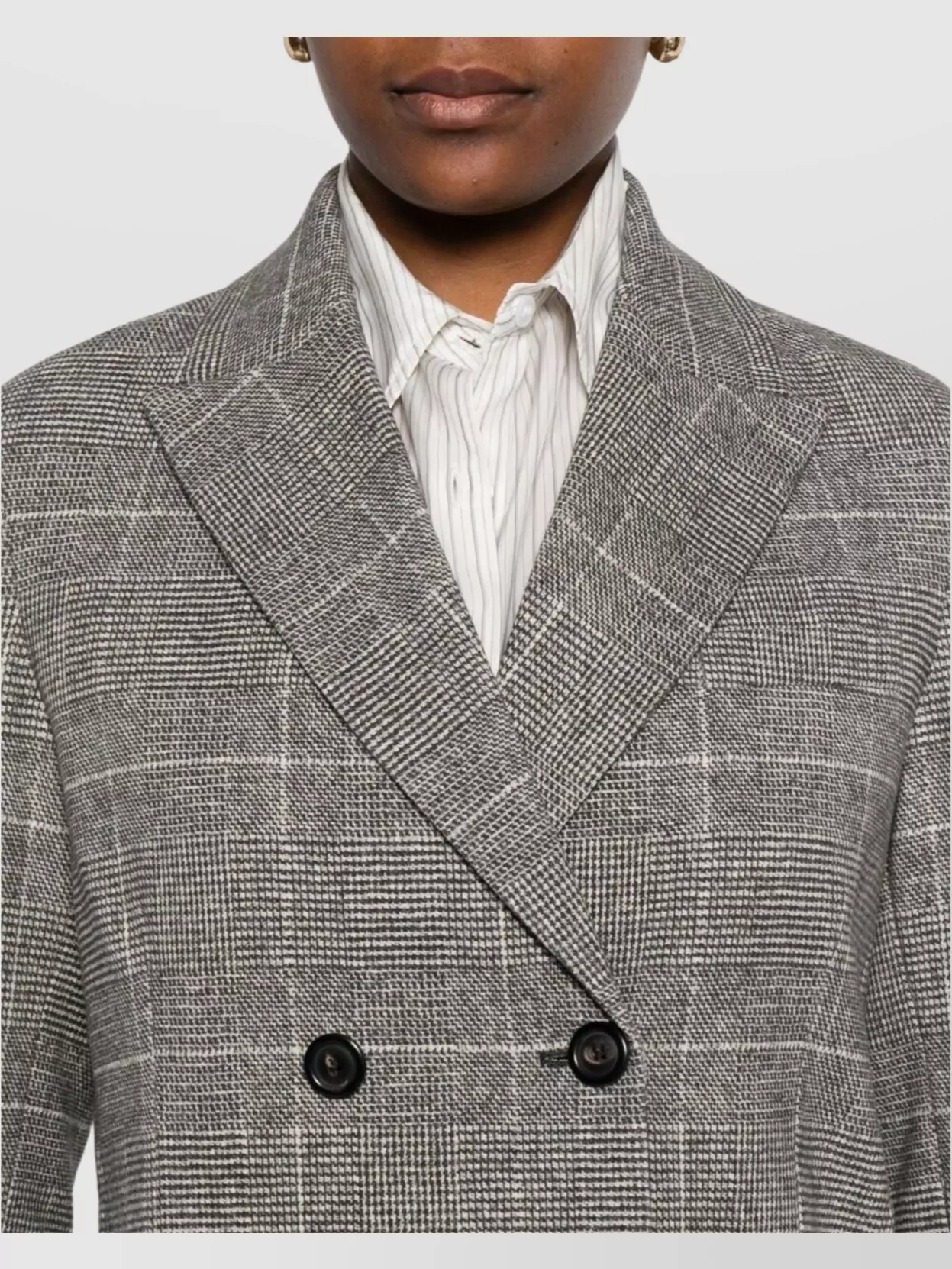 Circolo 1901 Double-Breasted Checked Cotton Jacket