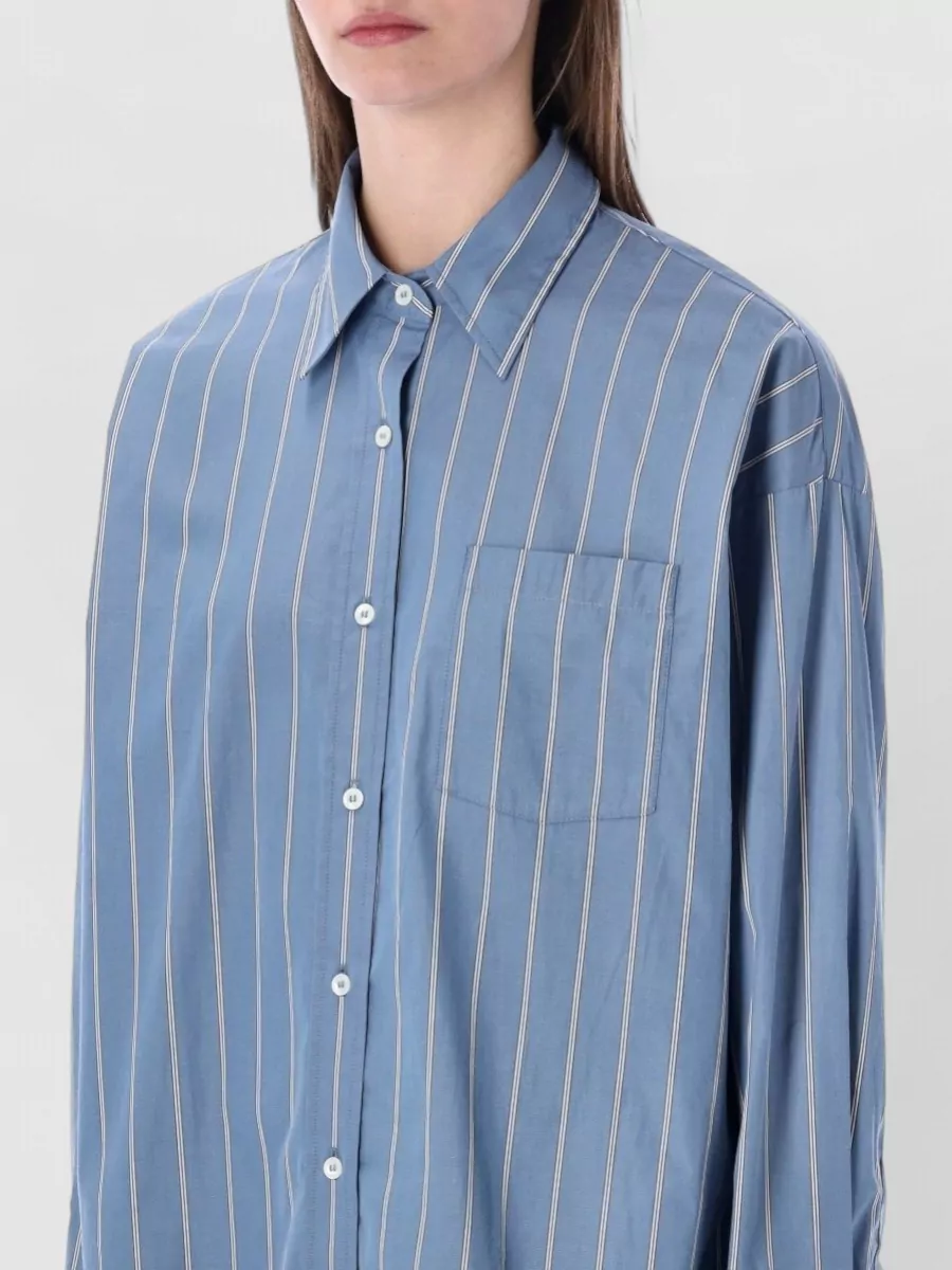 A.p.c. Striped Shirt Long Sleeves Collared Neck Pocket