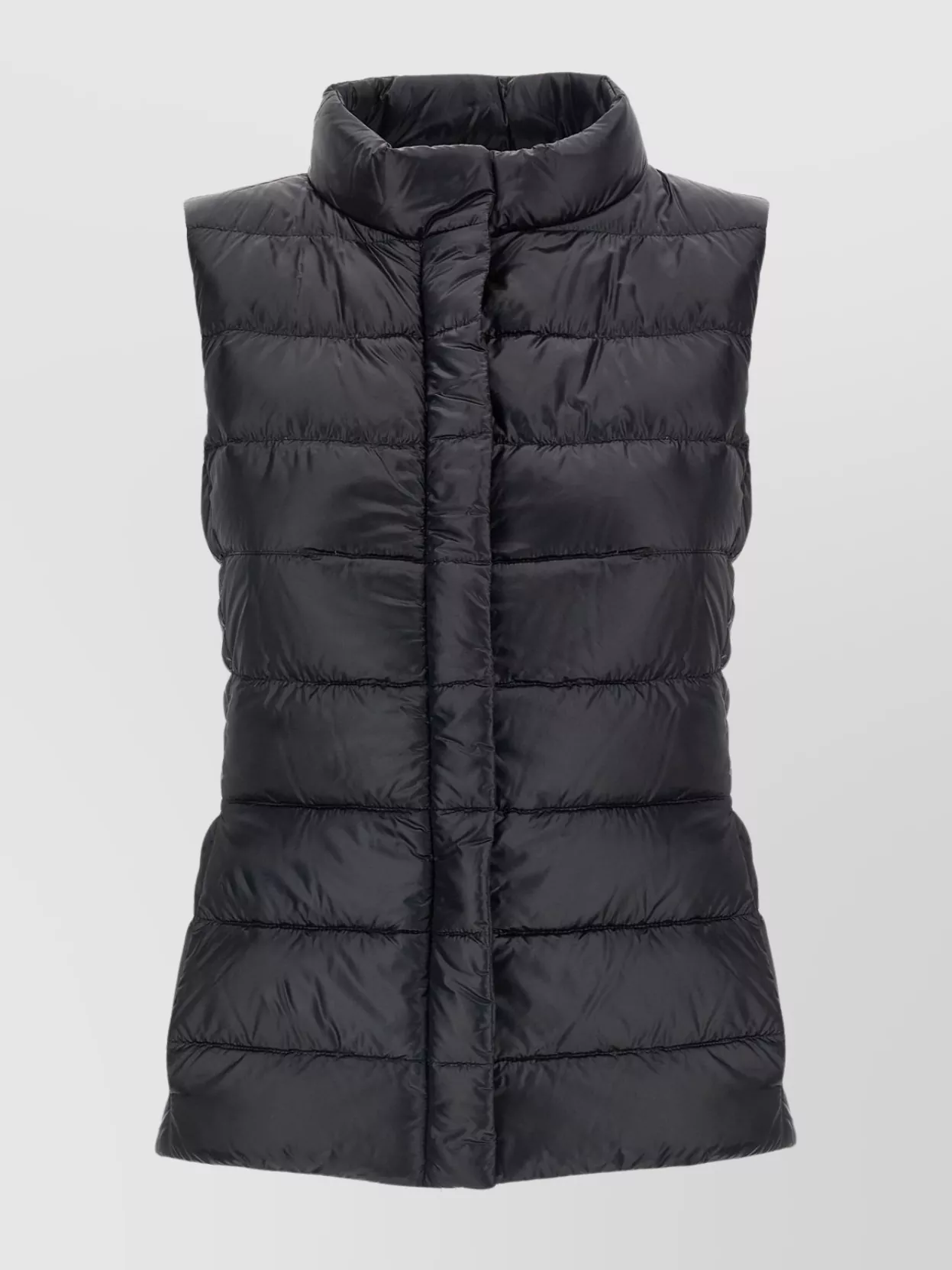 Herno Ultralight Windproof Vest Silky Effect In Black