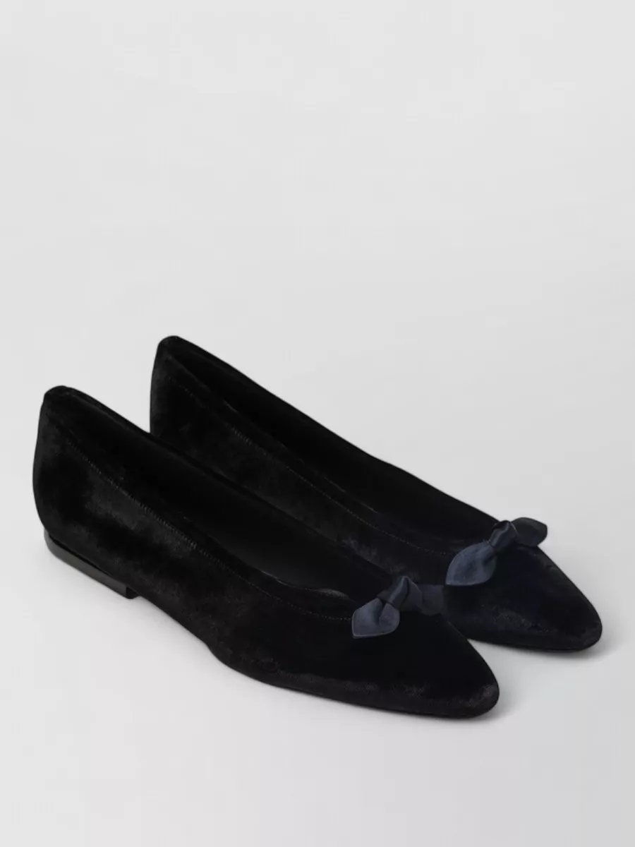 Loro Piana velvet ballerina flats