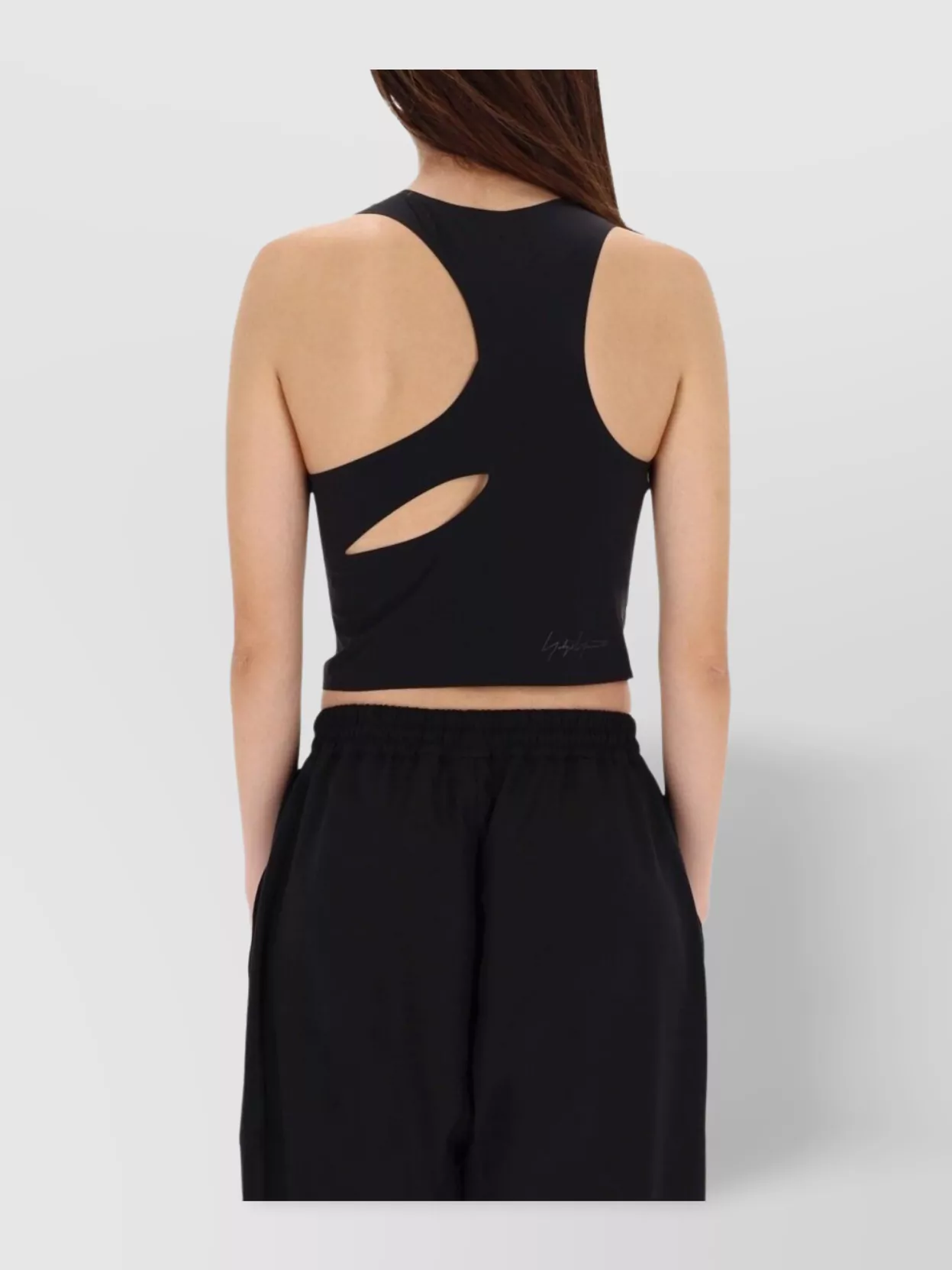 Y-3 Sleeveless Cropped Racerback Top Zipper