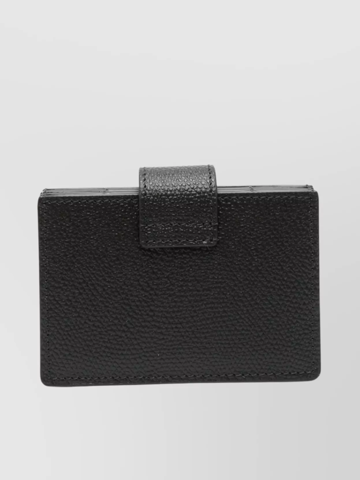 Valentino Signature Leather Card Case With Textured Finish