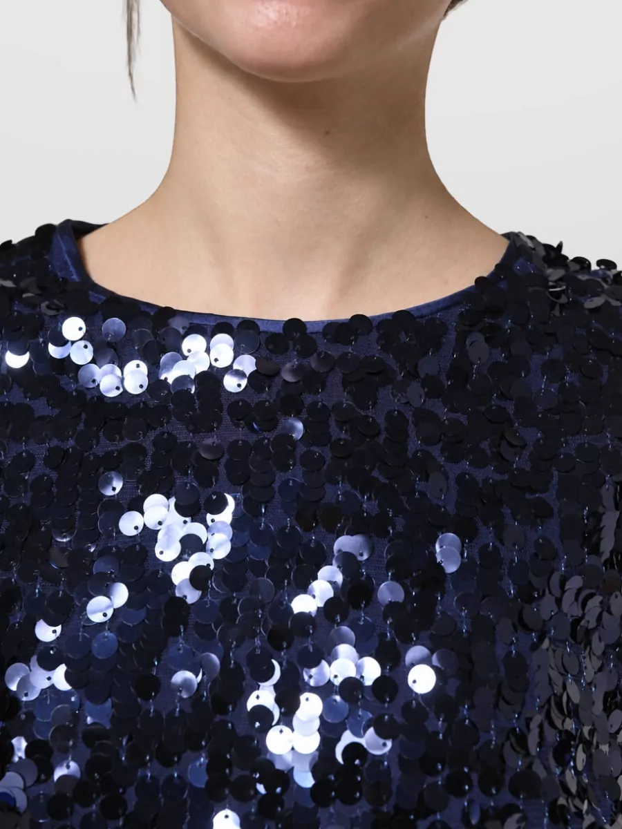 Dolce&Gabbana Sequined Long-Sleeve Cropped Jacket